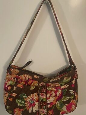 Vera Bradley Quilted Floral Shoulder Bag - Brown Multi